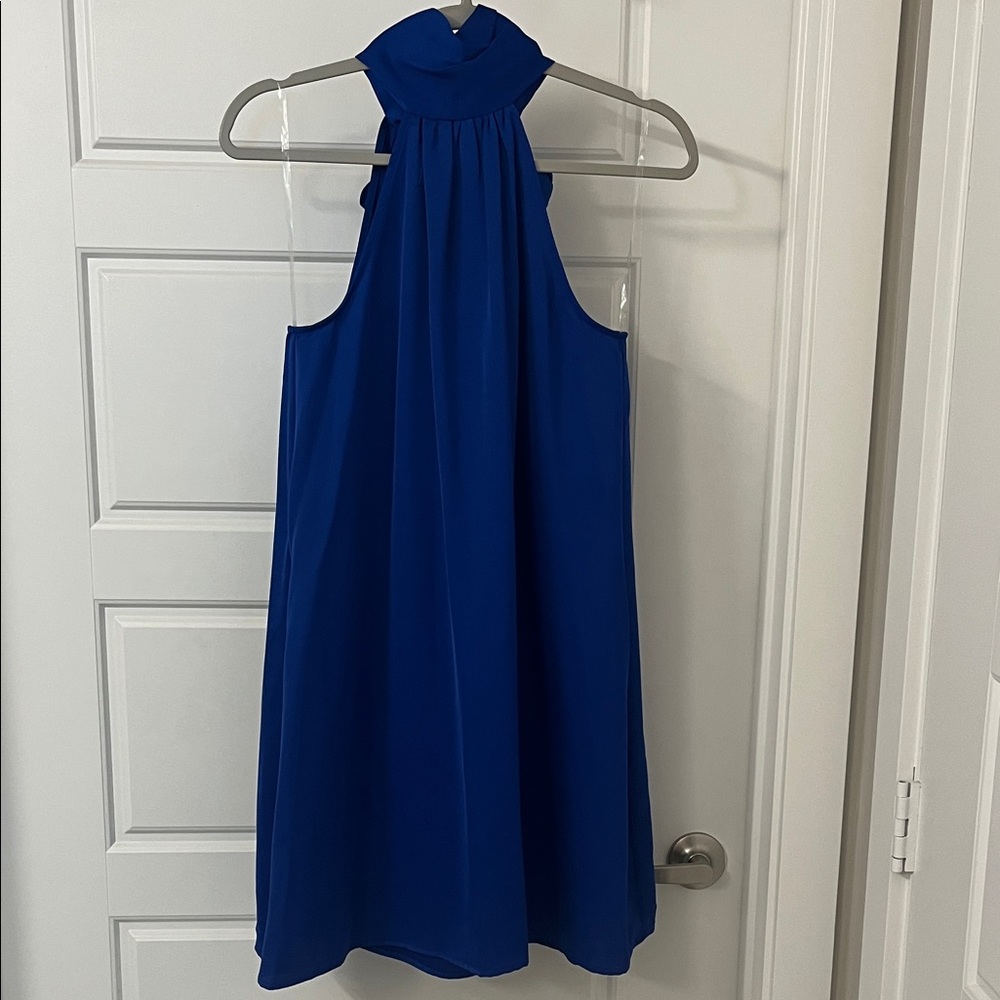 A New Day Royal Blue Halter Mini Dress